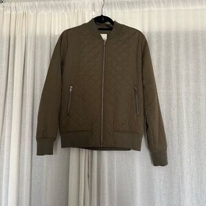 Thread & Supply Quilted Bomber Jacket - Brown